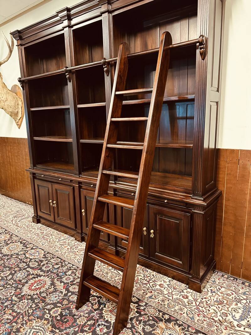 Classic English Mahogany Library Bookcase