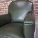 Art Deco club armchair in skai and wood