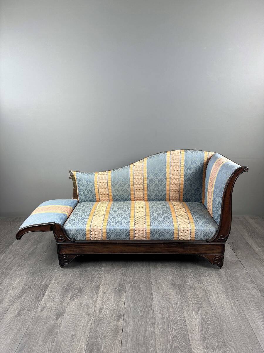 Restoration Period Chaise Longue, 19th Century