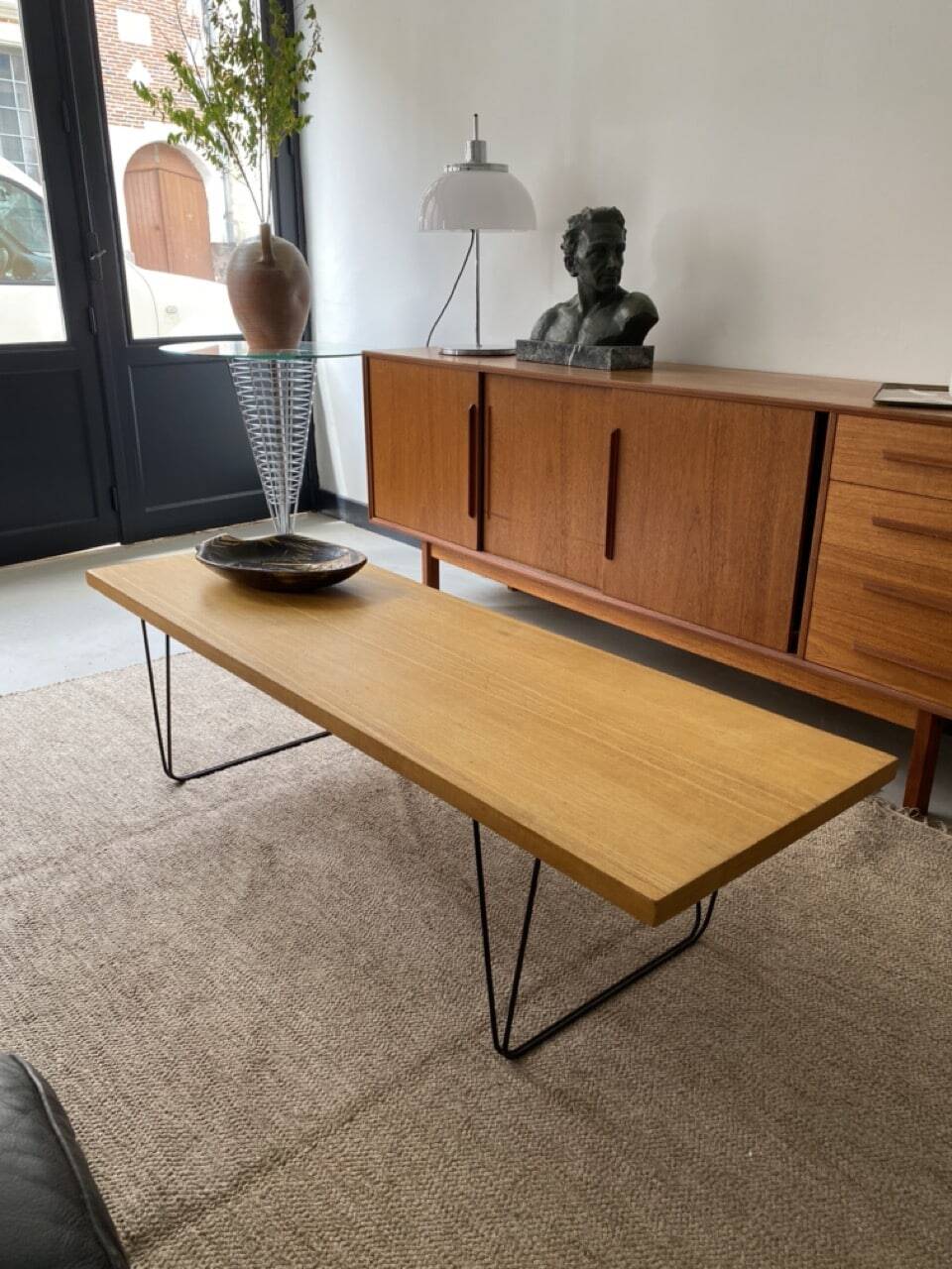 Table basse vintage Pierre Paulin "CM 191", Édition Thonet, 1970
