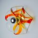 Fleur wall lamp by la Murina, orange murano glass, Italy, 1970