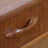 Entrance bench, Scandinavian modular telephone bench, teak, 1960