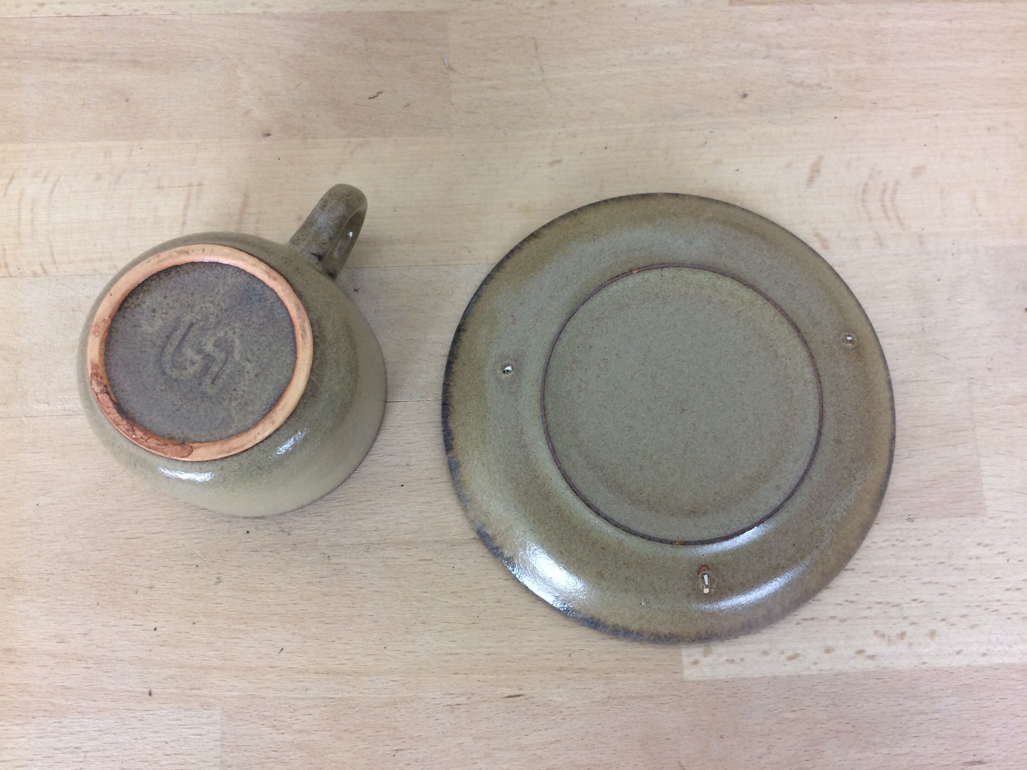 Tea or coffee service in sandstone, 8 people