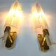 Pair of large wall lamps by Andre Arbus & Veronese, 1950s