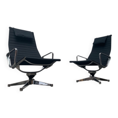 Ensemble de fauteuils en aluminium EA 124 par Charles & Ray Eames pour Herman Miller, années 1960