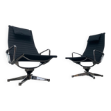 Set of aluminium chairs EA 124 Mid-Century by Charles & Ray Eames for Herman Miller, 1960s.