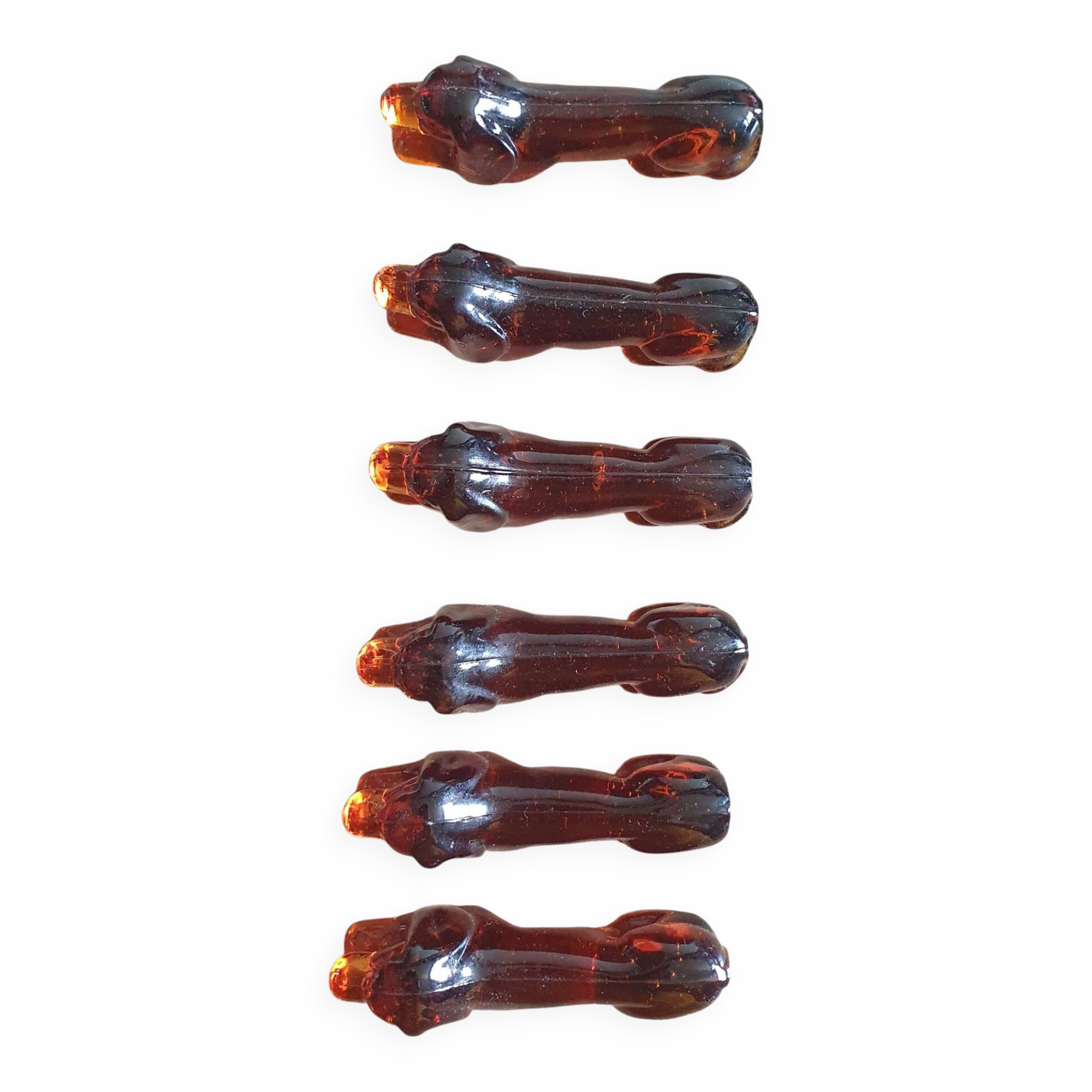 Porte couteaux chiens en verre moulé
