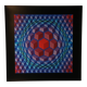 Plate by Victor Vasarely – "Universal Structure of the Hexagon" – Op A
