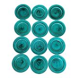 Rubelles earthenware dessert plates