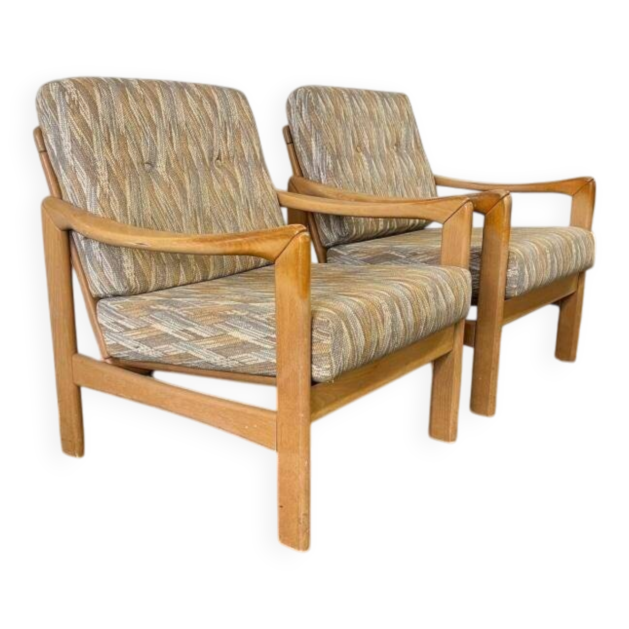 Set of 2 vintage armchairs / individual armchairs / sofas