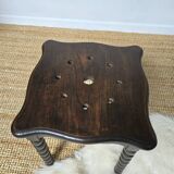 Antique turned wood stool