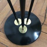 Italian 3-branch lamppost with opaline 1960