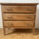 Natural wood chest of drawers