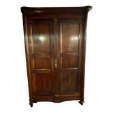 Mahogany wardrobe with fluted columns. Louis XVI style.