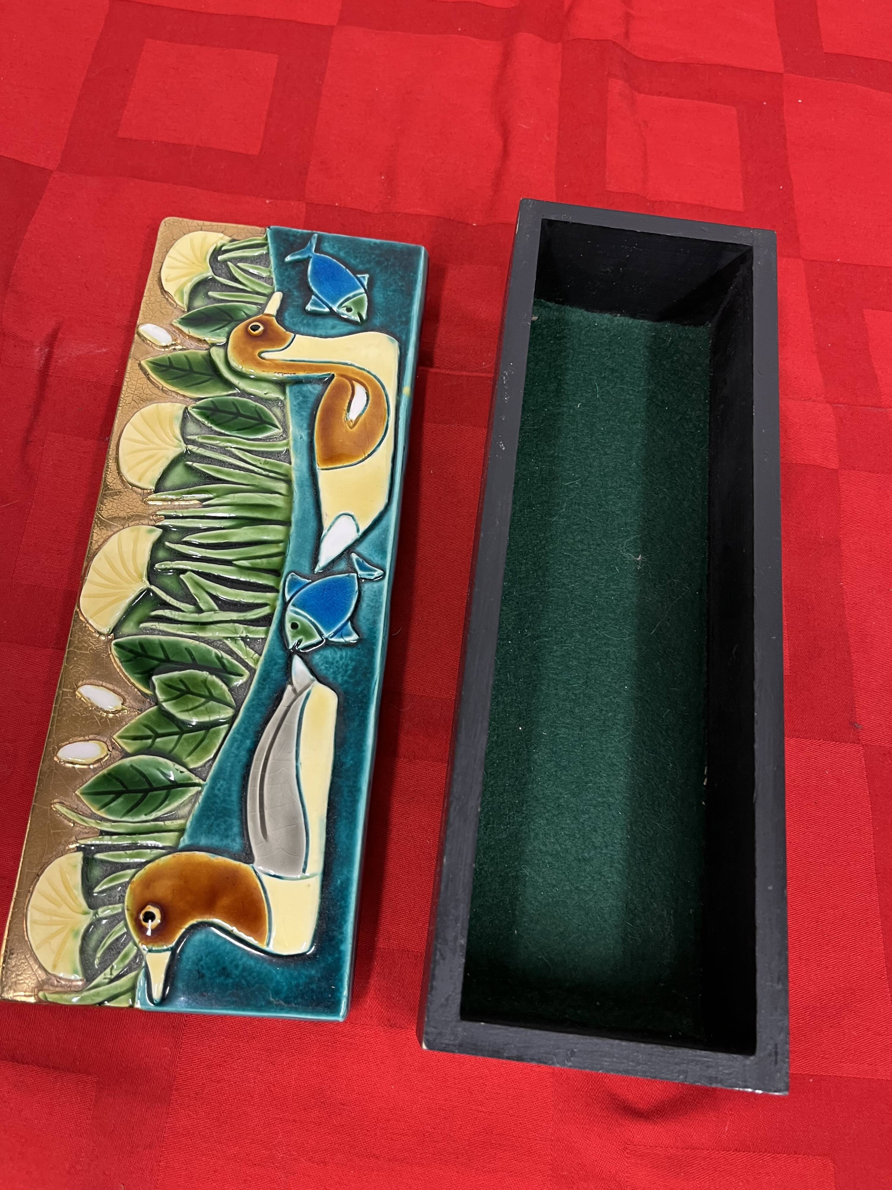 Ceramic duck box Mithe Espelt