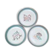 Set of 3 Earthenware Plates by Jean Lachaud HB Quimper Fishing Service