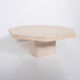 Vintage octagonal coffee table in travertine from the 1970s.