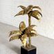 French Brass Palm Tree Floor or Side Lamp attributed to Maison Jansen, 1970's