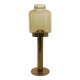 Hans-Agne Jakobsson smoked glass candle holder for Markaryd model L-102/32 - 1960s