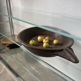 Pair of chrome and glass shelves from the 70s