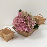 Lot of 3 wooden baskets
