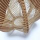Scandinavian design pendant lampshade 70s 1970s vintage in wood and wire