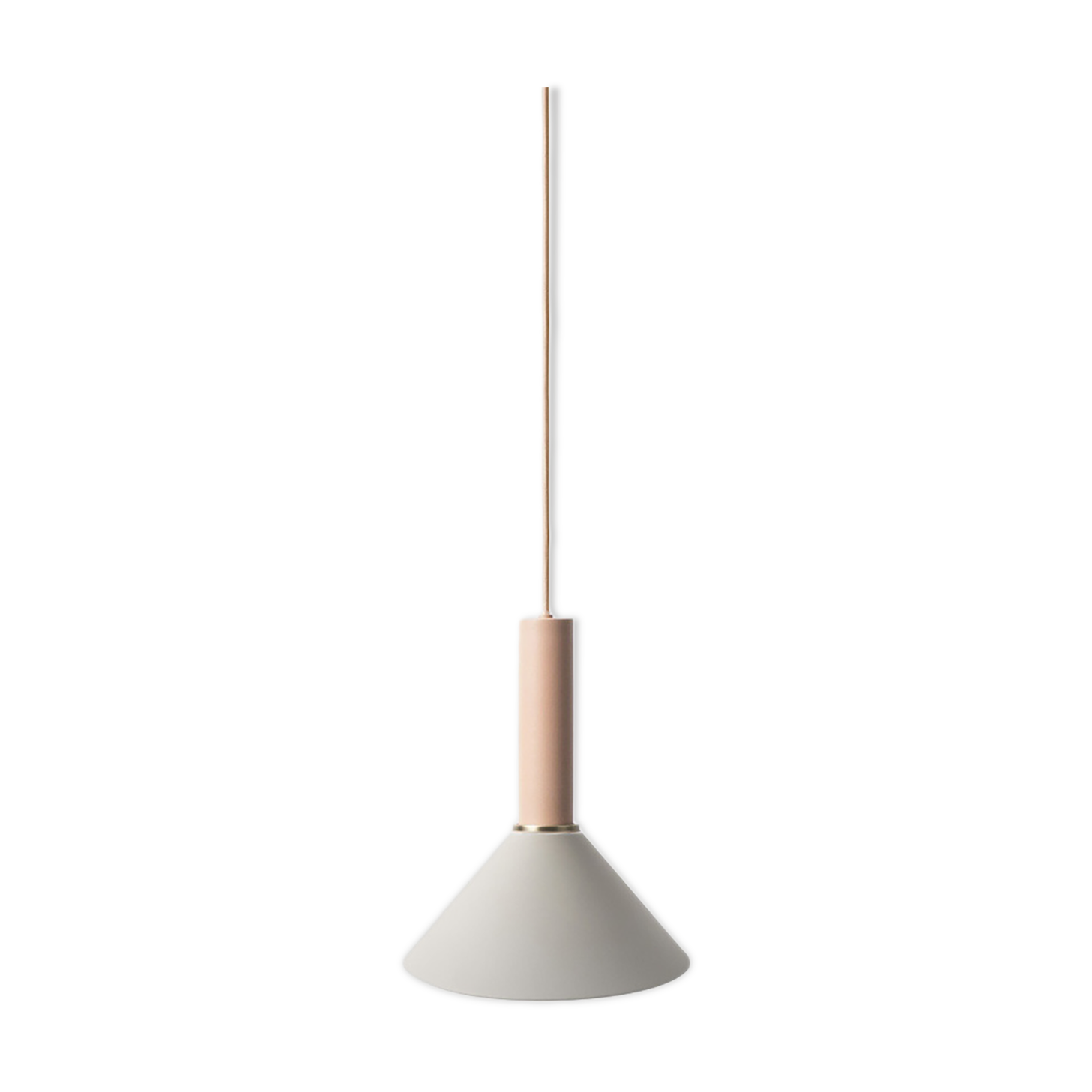 Grey/pink cone suspension