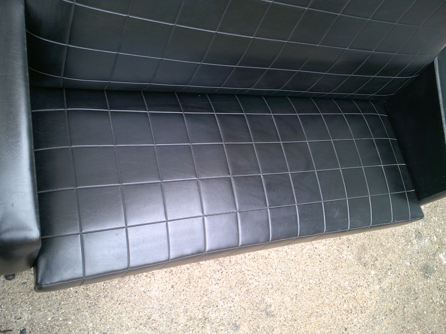 Vintage black skai sofa