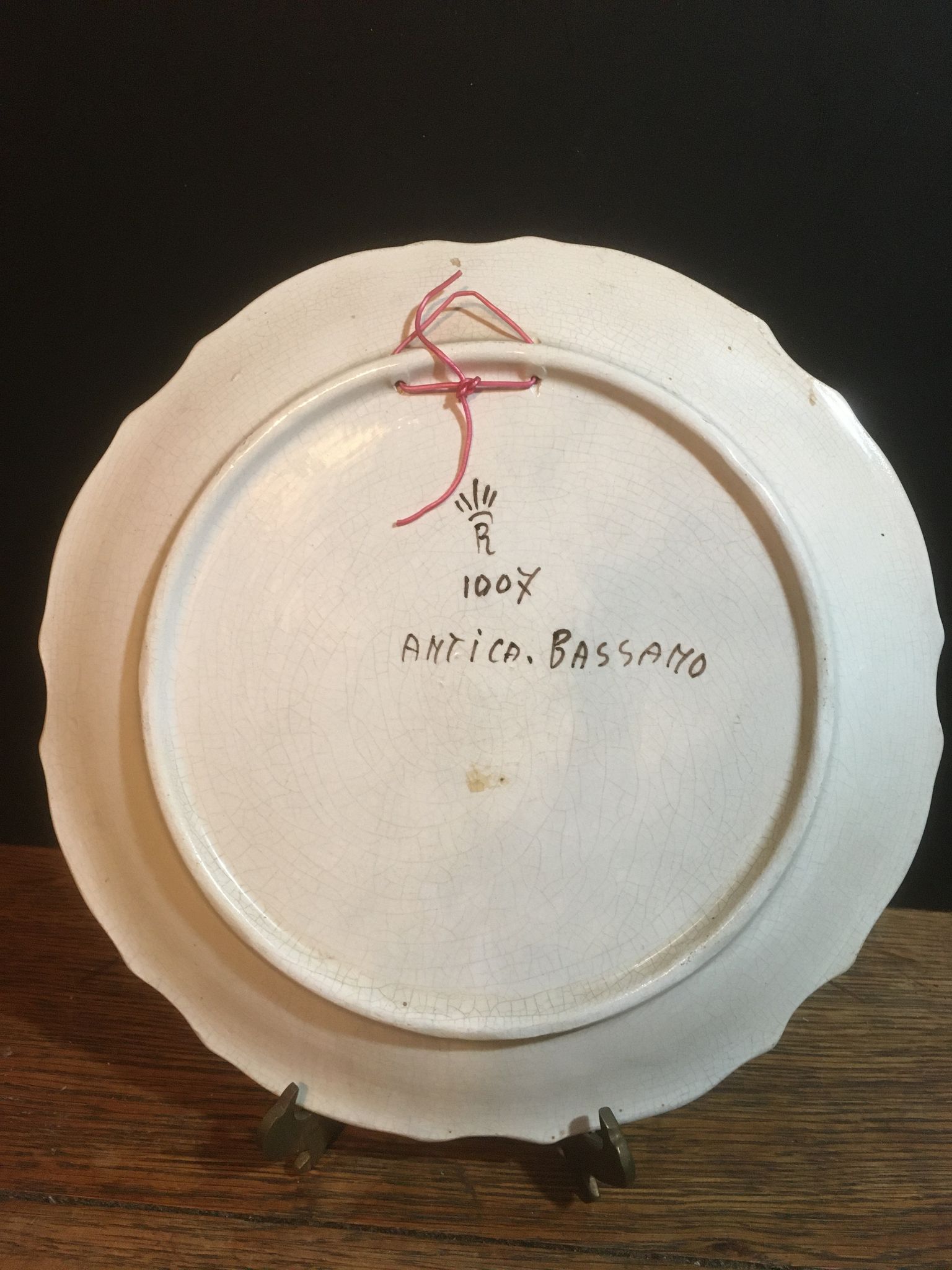 Assiette décorative "Antica. de Bassano" Italie