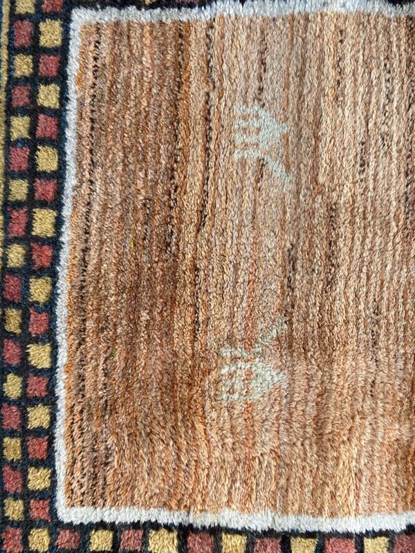Vintage carpet Persian Gabbeh 84x194 cm