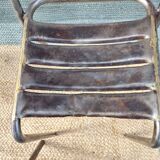 3 chaises en métal, style Tolix