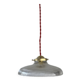 Vintage prism glass pendant light