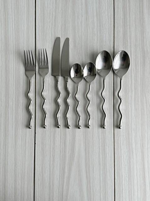 Antique cutlery with twisted handles