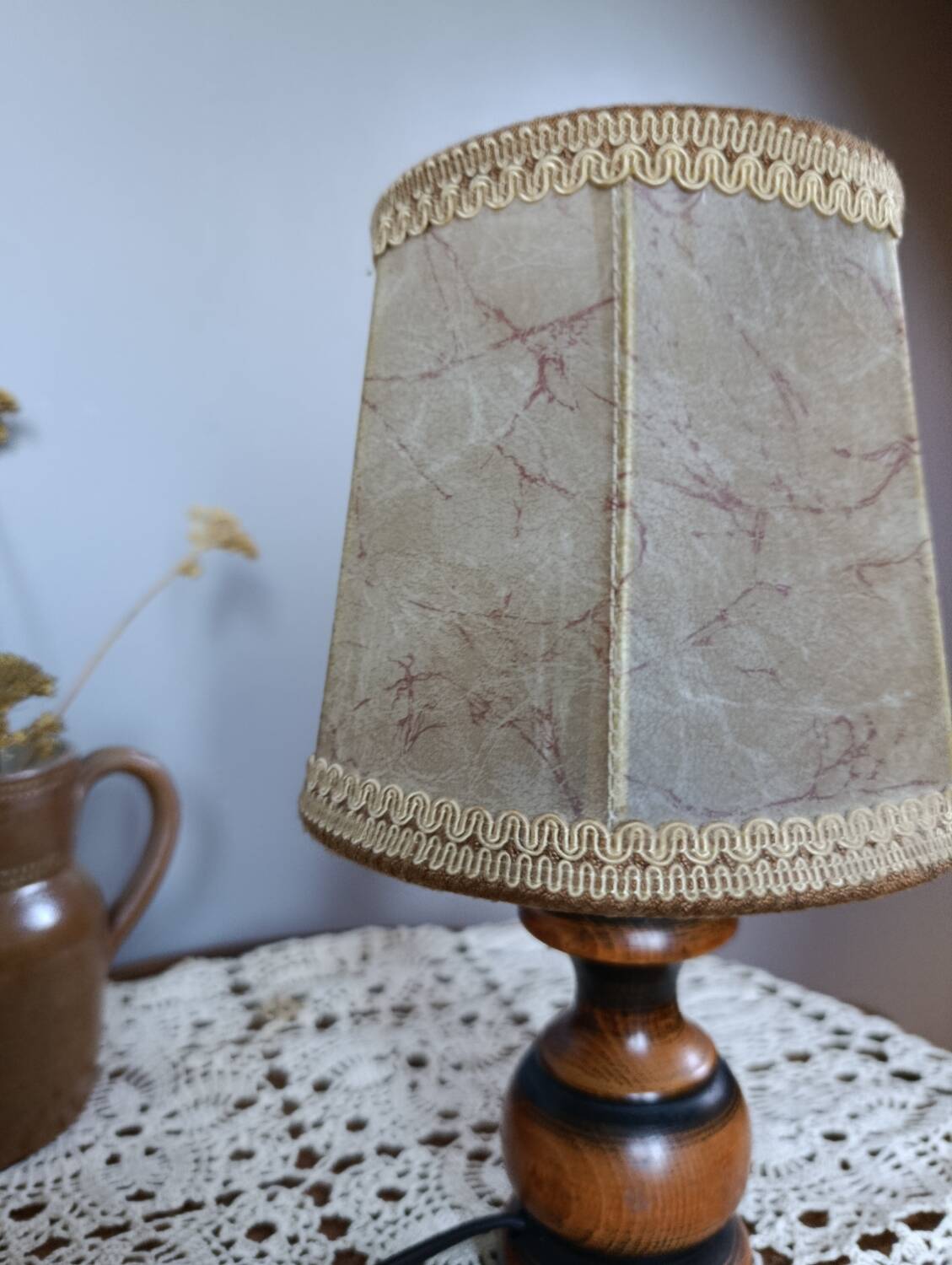Rustic chic turned wooden bedside lamp haha skin day