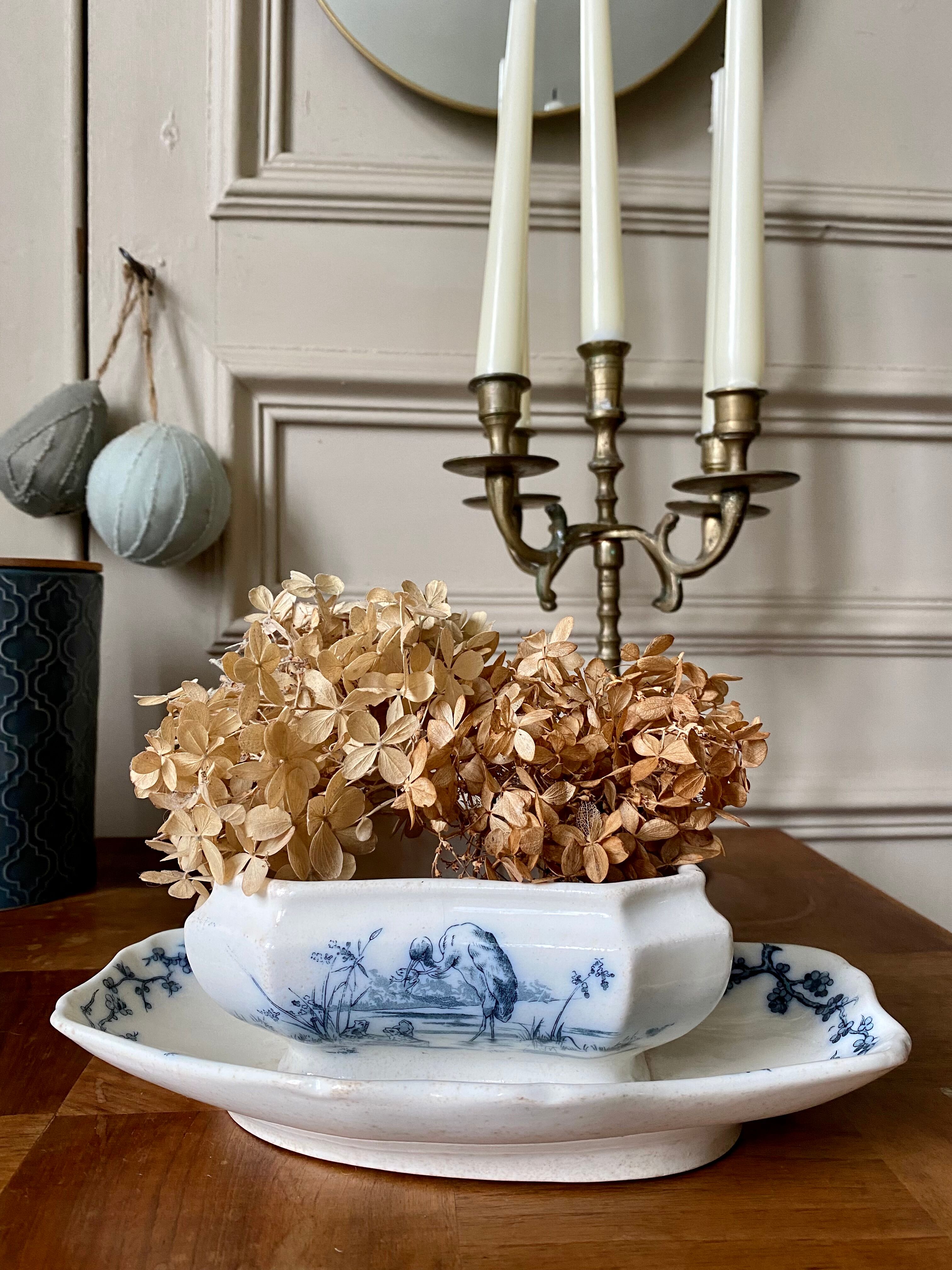 Old English earthenware sauce boat