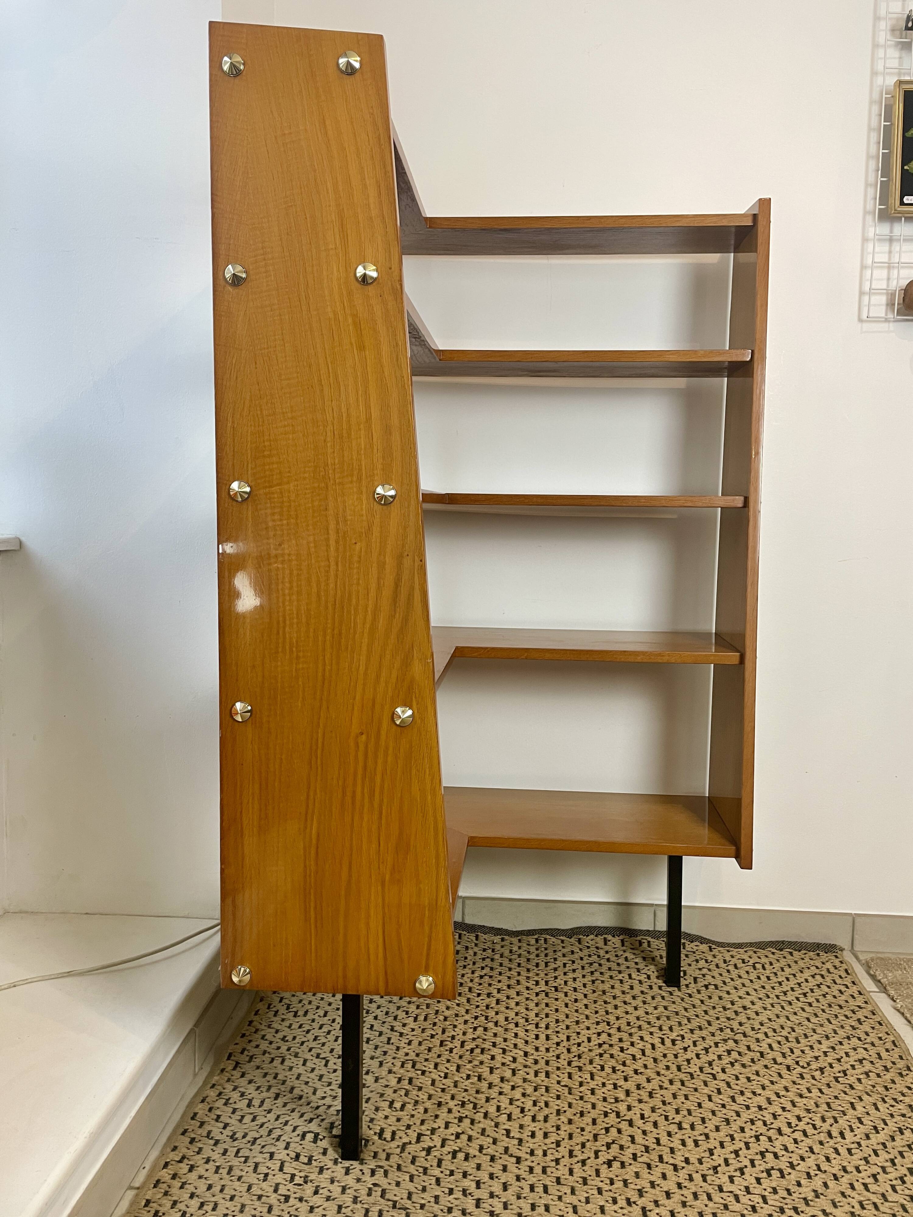 Bibliothèque d'angle années 50