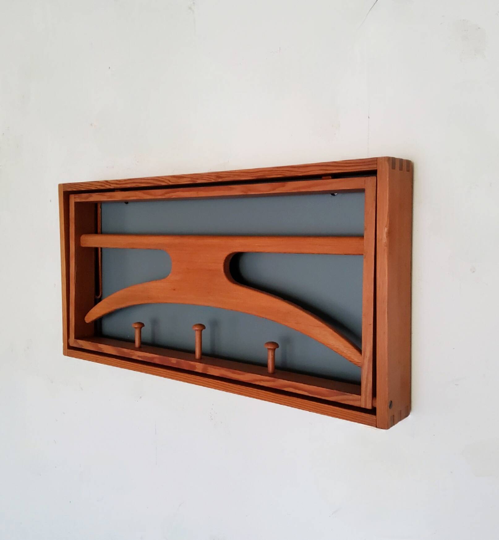 Scandinavian coat rack in solid teak Denmark 1960s