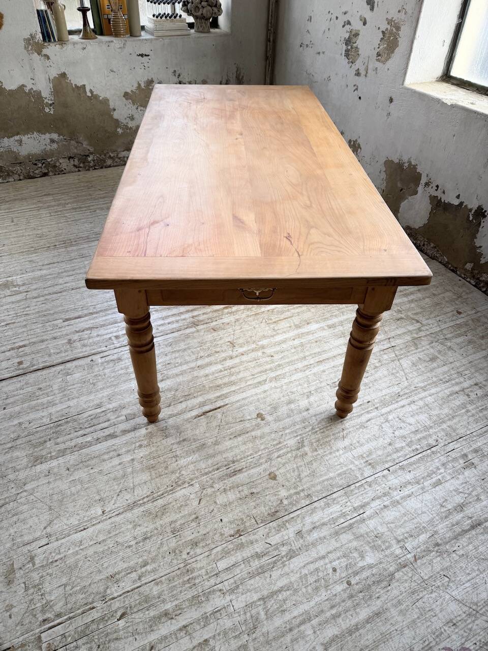 Table de ferme en merisier