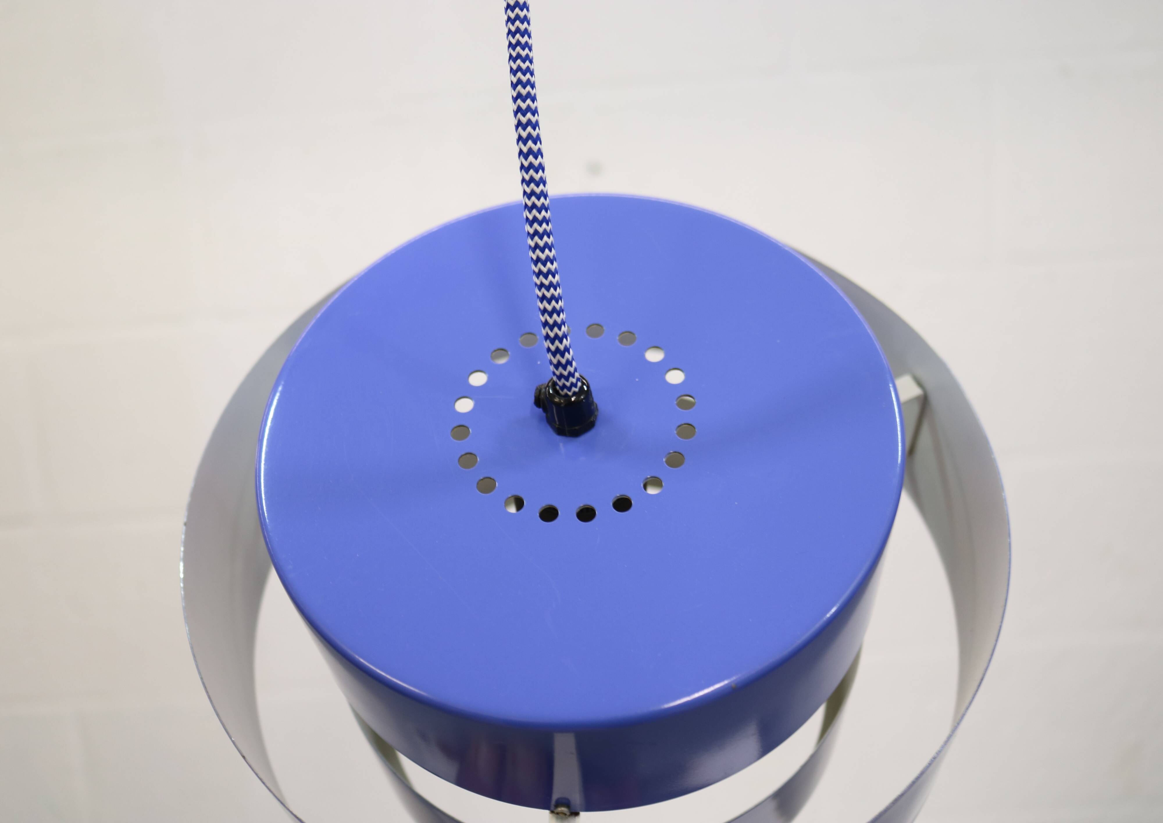 Iconic blue Jo Hammerborg vintage lamp | Fog & Morup | Model Juno