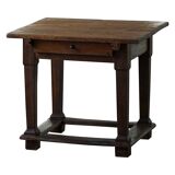 Primitive side table from the early 19th century in pine, Danish baroque cabinetmaker.