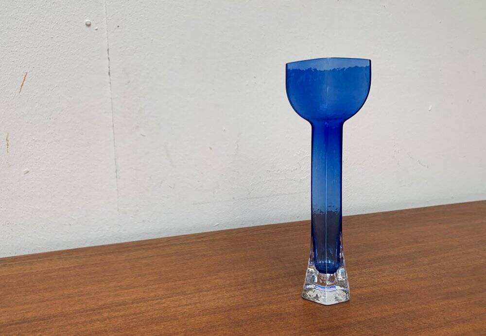Vintage Glass Art Vase by Renate Stock for Sea Glasbruk, Sweden, 1970s