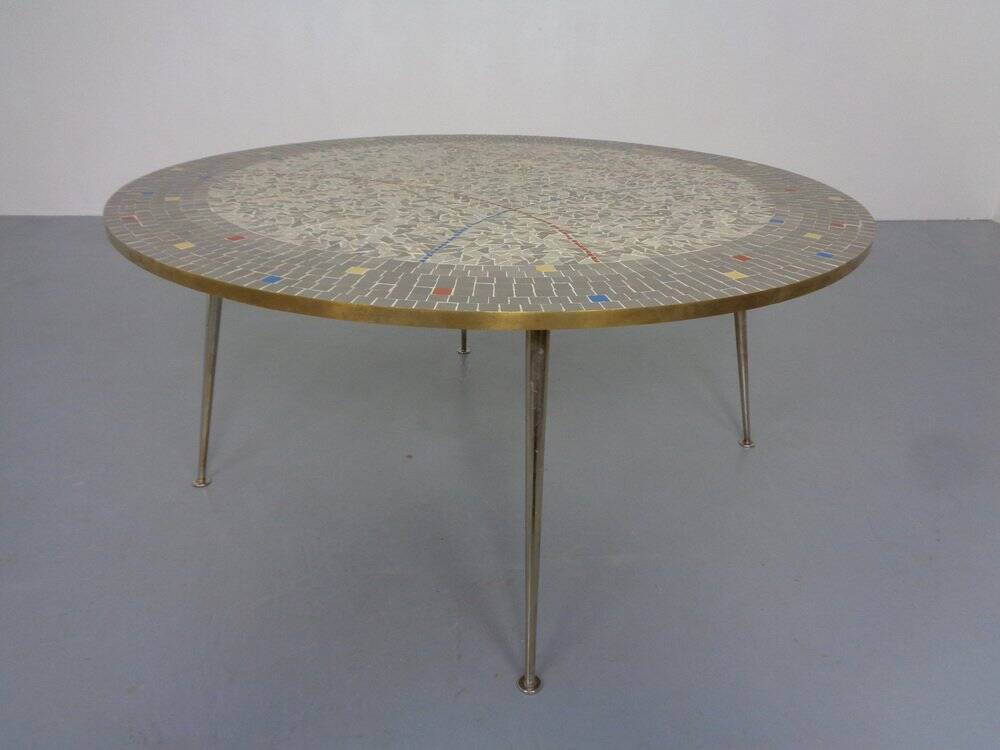 Large ceramic mosaic coffee table by Berthold Müller, Germany, 1950s.