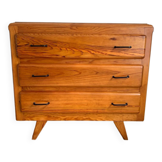 Vintage chest of drawers with compass feet