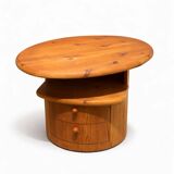 Pine media console table