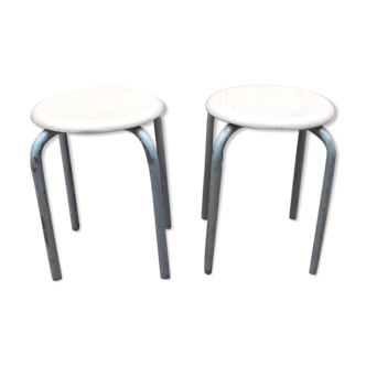 Werzalit vintage stools pair