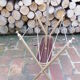 Golden metal magazine rack