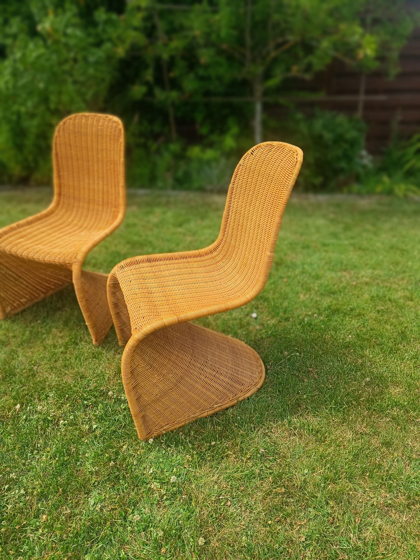 1970s rattan chairs