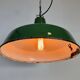 Industrial British Green Enamel Factory Pendant Lamp, 1960s