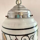 Vintage stained glass style pendant lamp