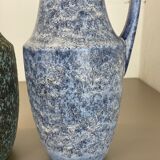 Set of Two Pottery Fat Lava "Supercolor" Vases by Scheurich Germany WGP